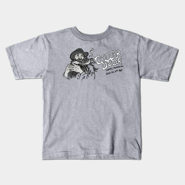 Cellar Door Wizard Kids T-Shirt by colemunrochitty